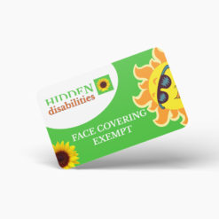 Face Mask Covering Exempt Card With Cute Sun