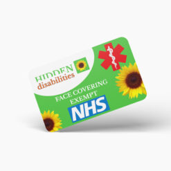 Face Mask Covering Exempt Card NHS