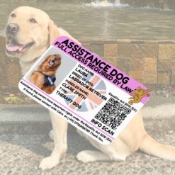 Assistance or Service Dog Access Support Card