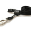 Plain Black Lanyards with Metal Lobster Clip