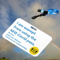 I'm exempt from using NHS Covid pass ,card with NHS lanyard