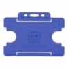 Mid Blue Single-Sided BIOBADGE Open Faced ID Card Holders - Landscape
