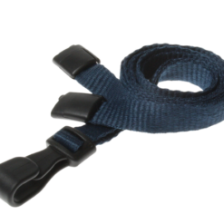 Blue Lanyards with Plastic J Clip