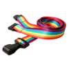 Rainbow Lanyards with Plastic J Clip