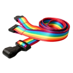 Rainbow Lanyards with Plastic J Clip