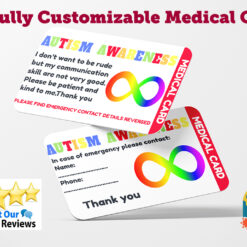 autism awareness card with emergency details https://nsdesign.store/
