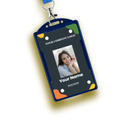 Personalized portrait ID card photo, logo, name and position