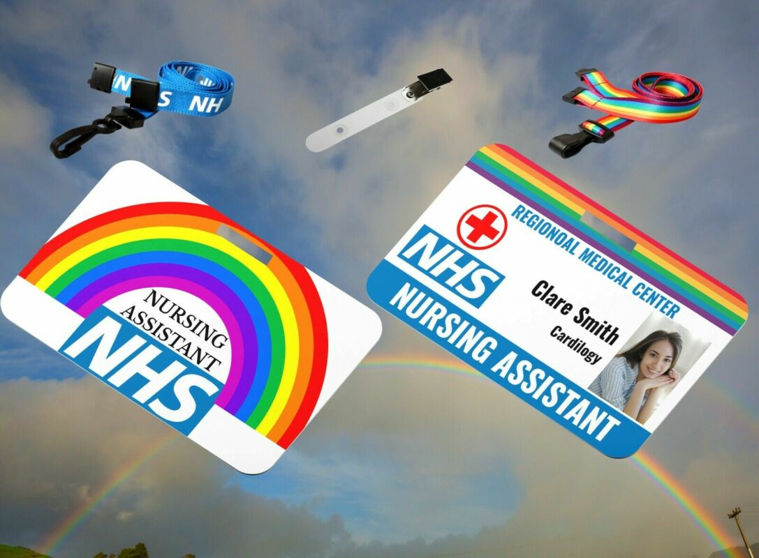 Custom NHS Medical Job Role Pass ID Card With Lanyard