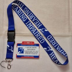 Hearing impaired lanyard