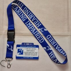 Hearing impaired lanyard
