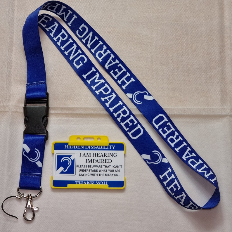 Hearing impaired lanyard