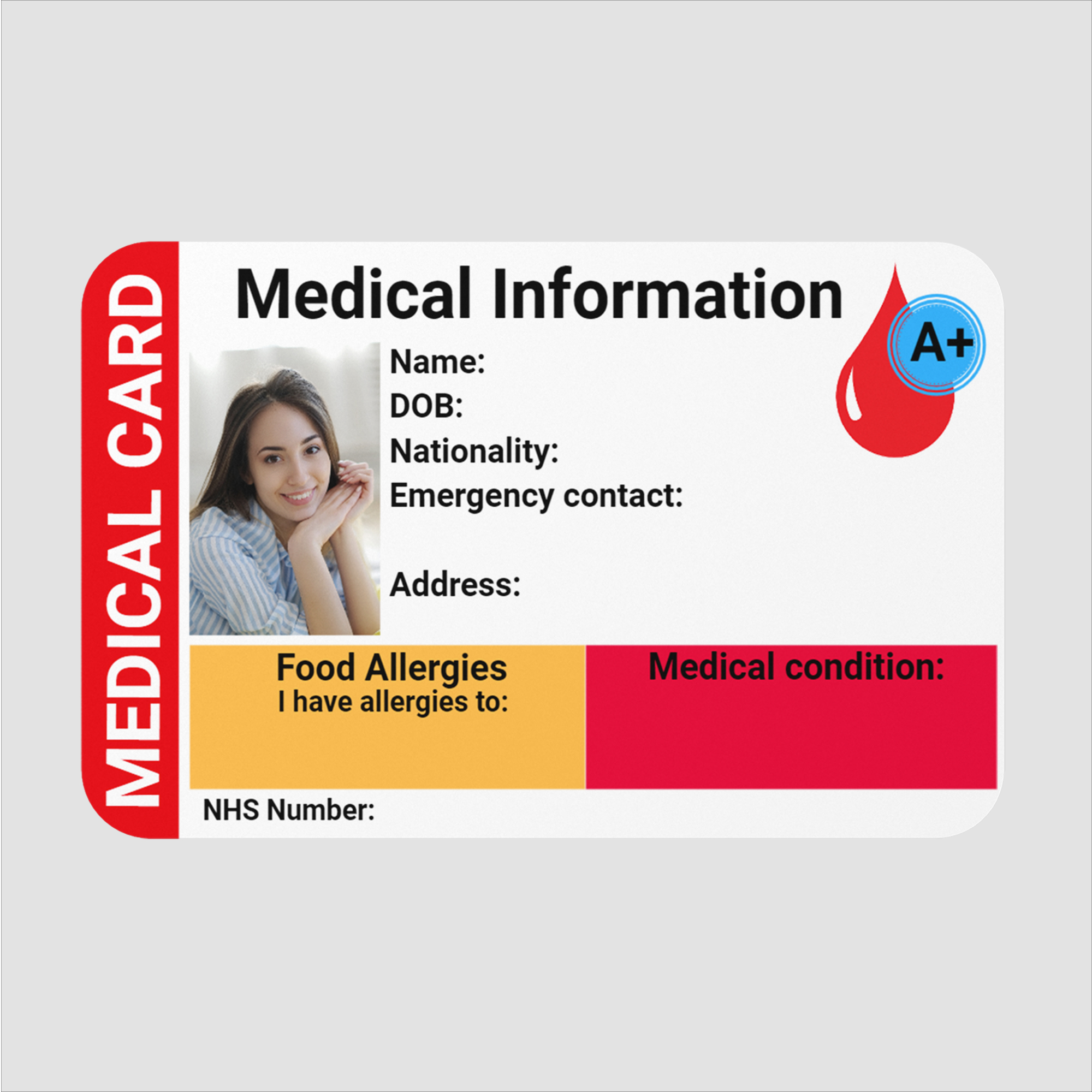 Personalized medical ID card