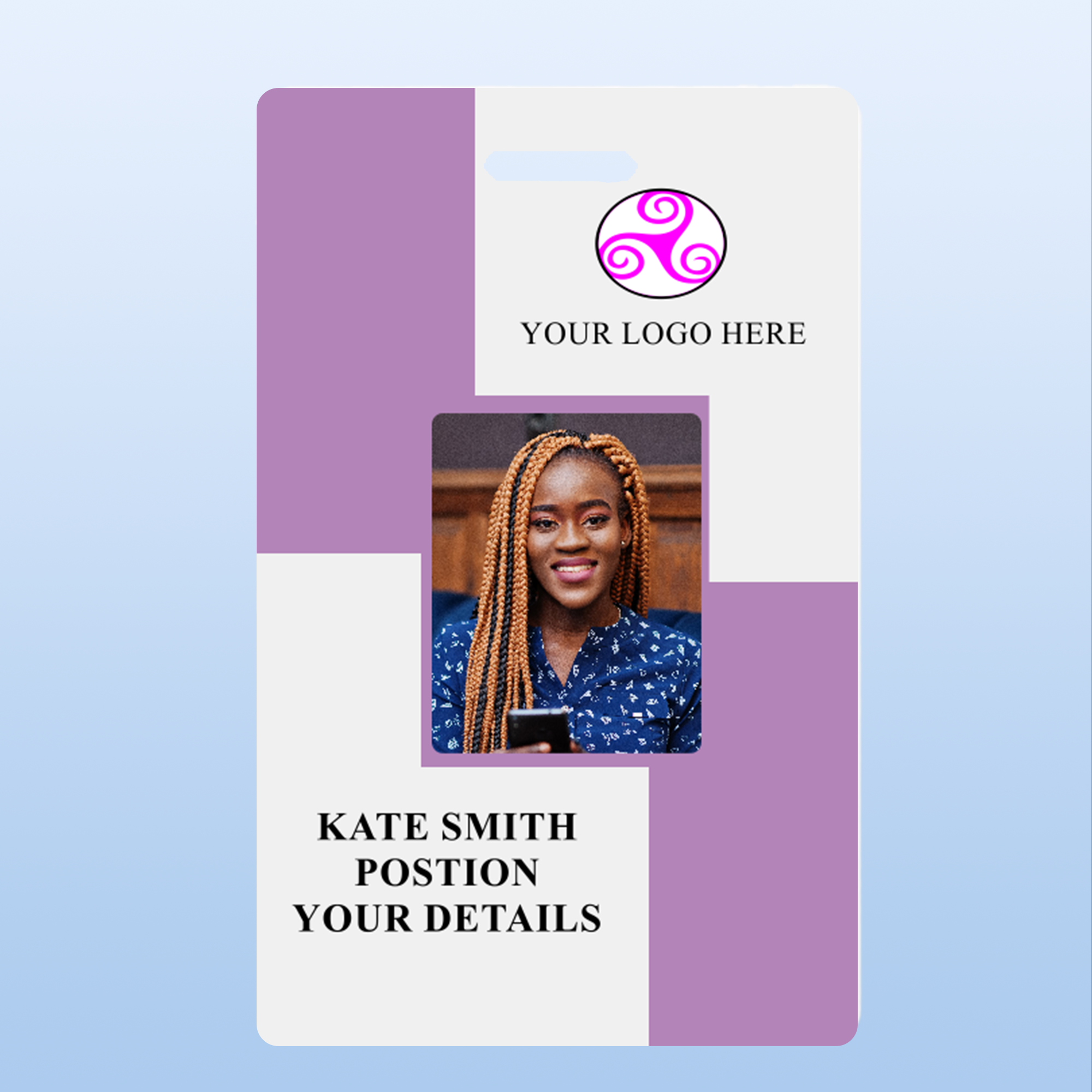 Custom Modern Corporate Employee ID Badge