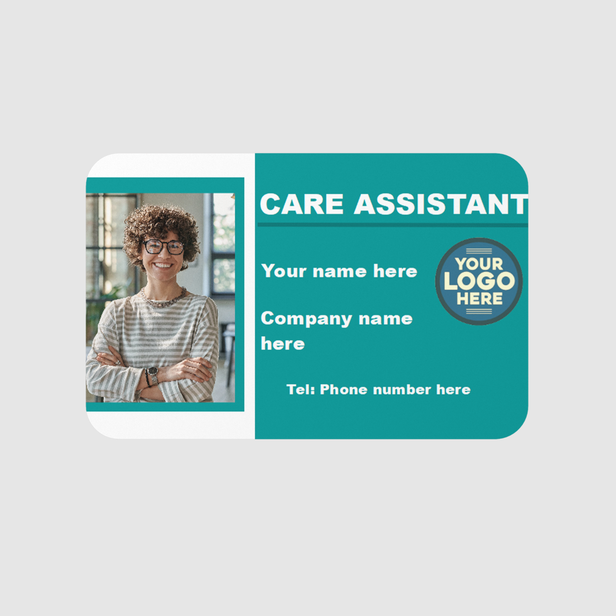 Care Assistant ID Card – Personalised Photo ID Card for Care workers C1 - Image 3