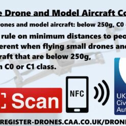 UK Drone Smart NFC Law Card with QR code