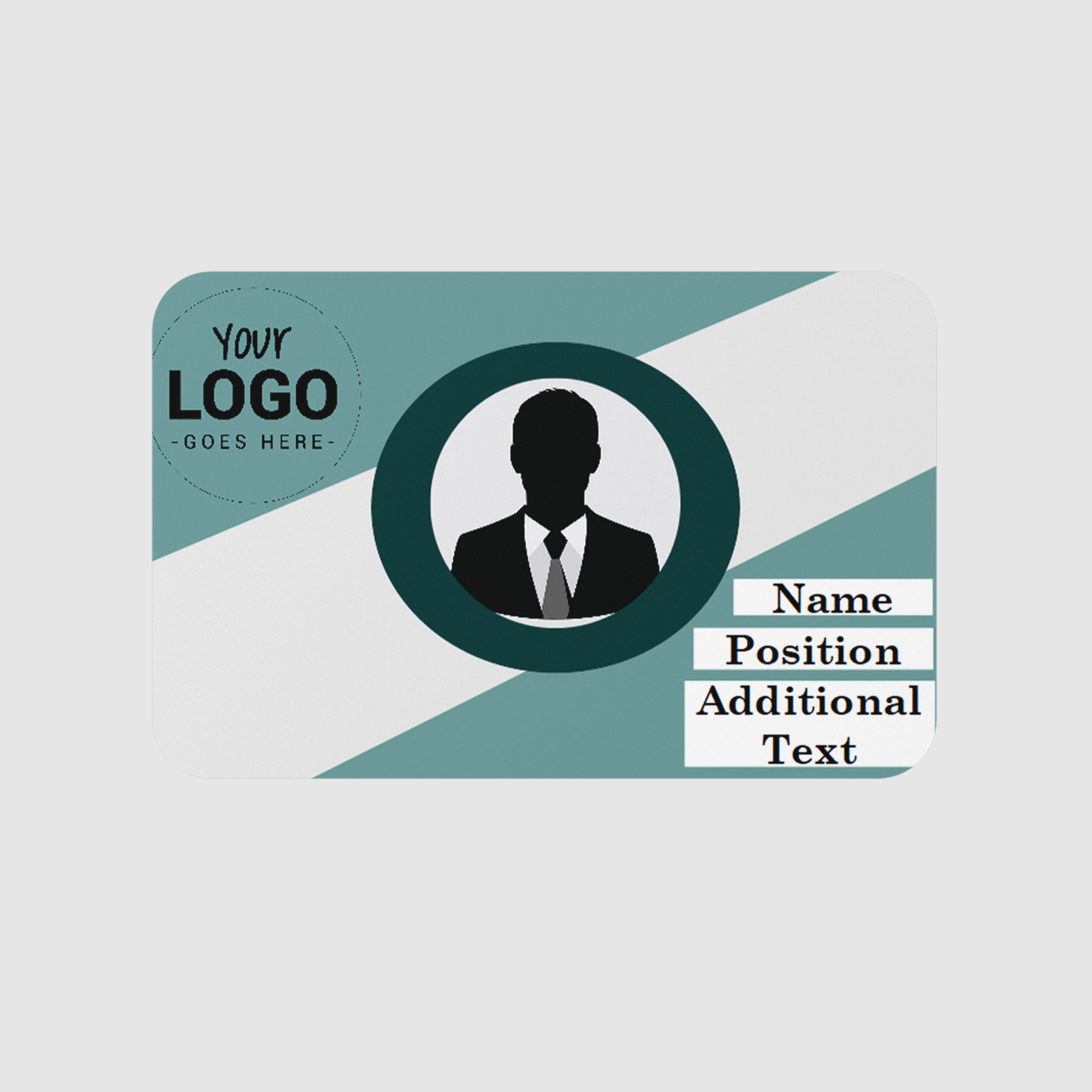 Staff ID Card - Blue Modern Design Business Card IC2