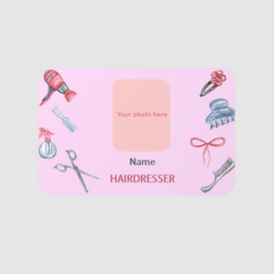 Hairdresser Children's Pretend Play Novelty ID Card & Lanyard