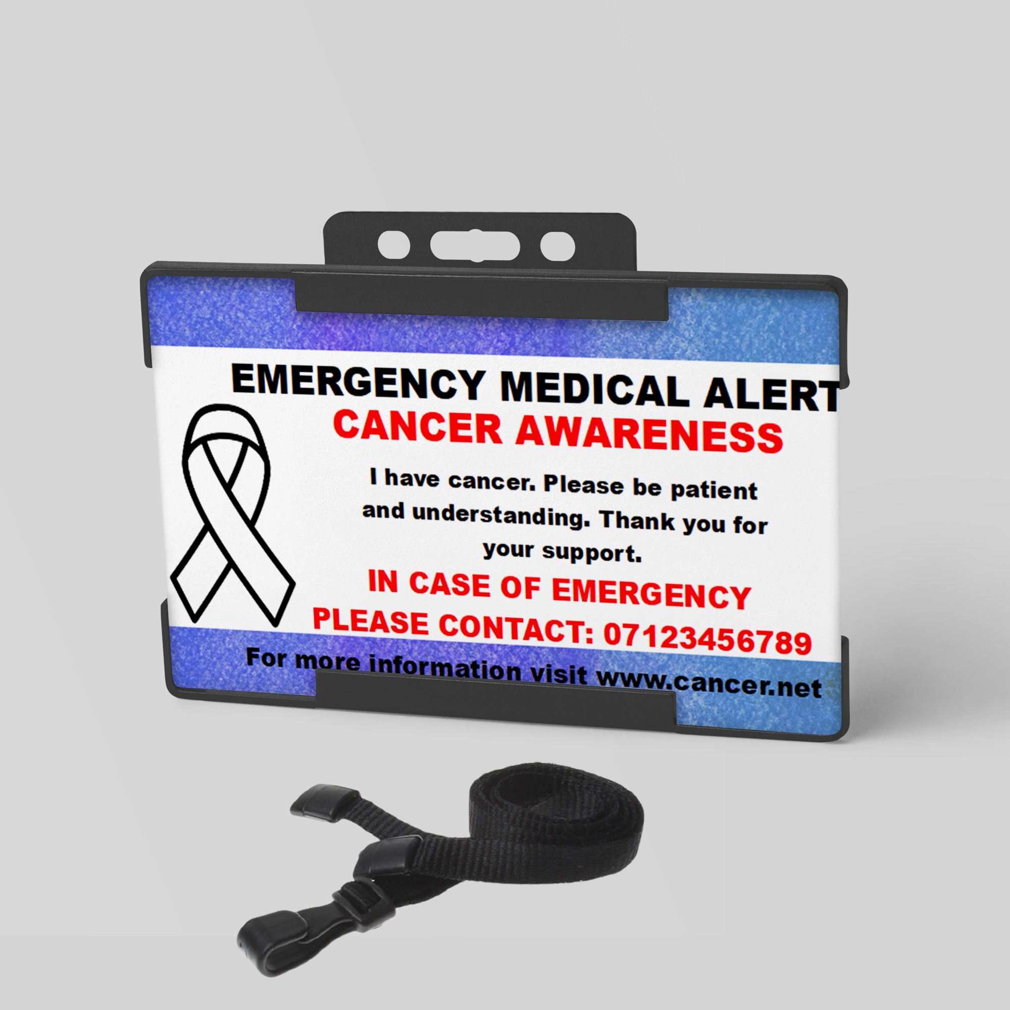 Cancer Medical ID Card