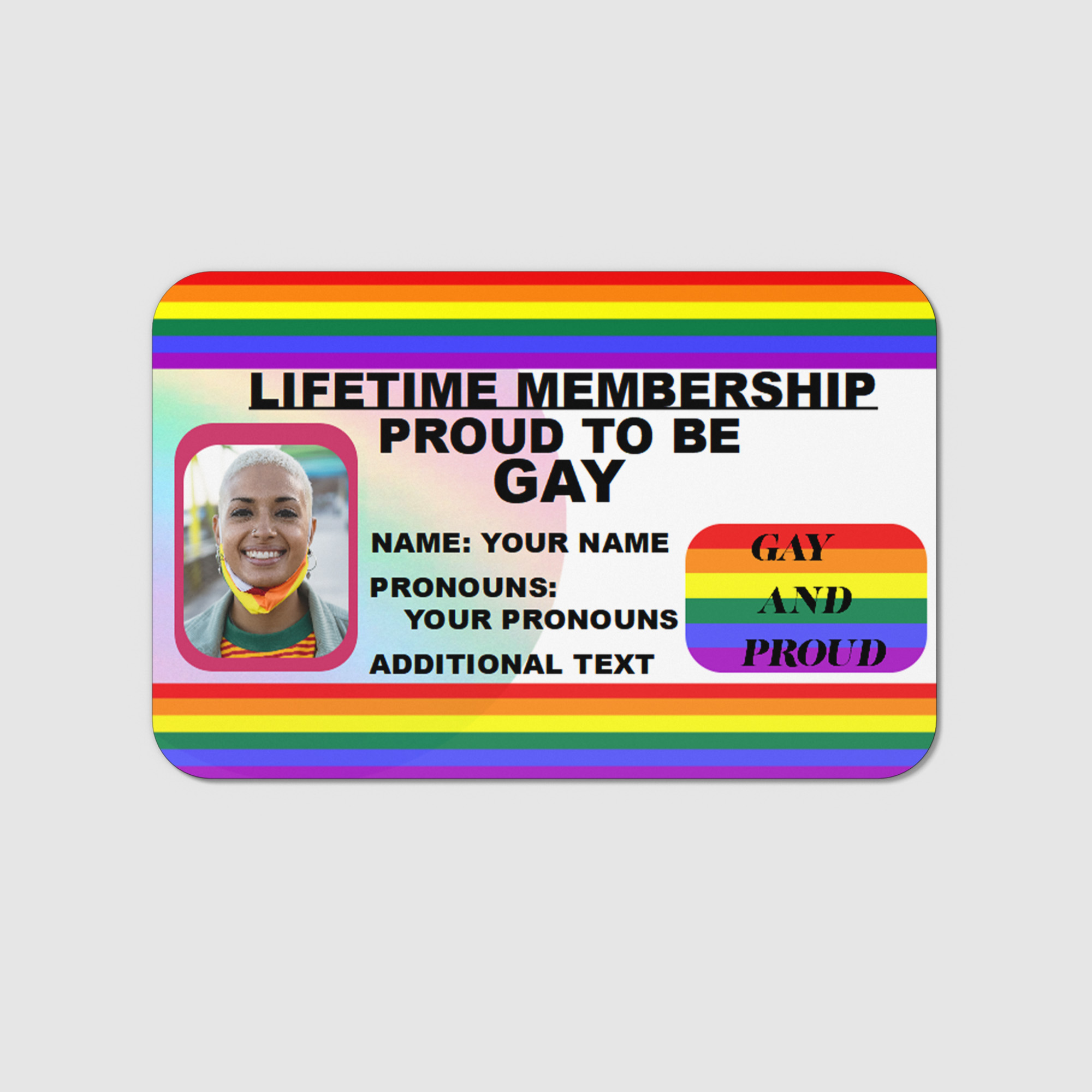 LGBTQ Gay ID Card Gay Pride Photo ID - Image 3