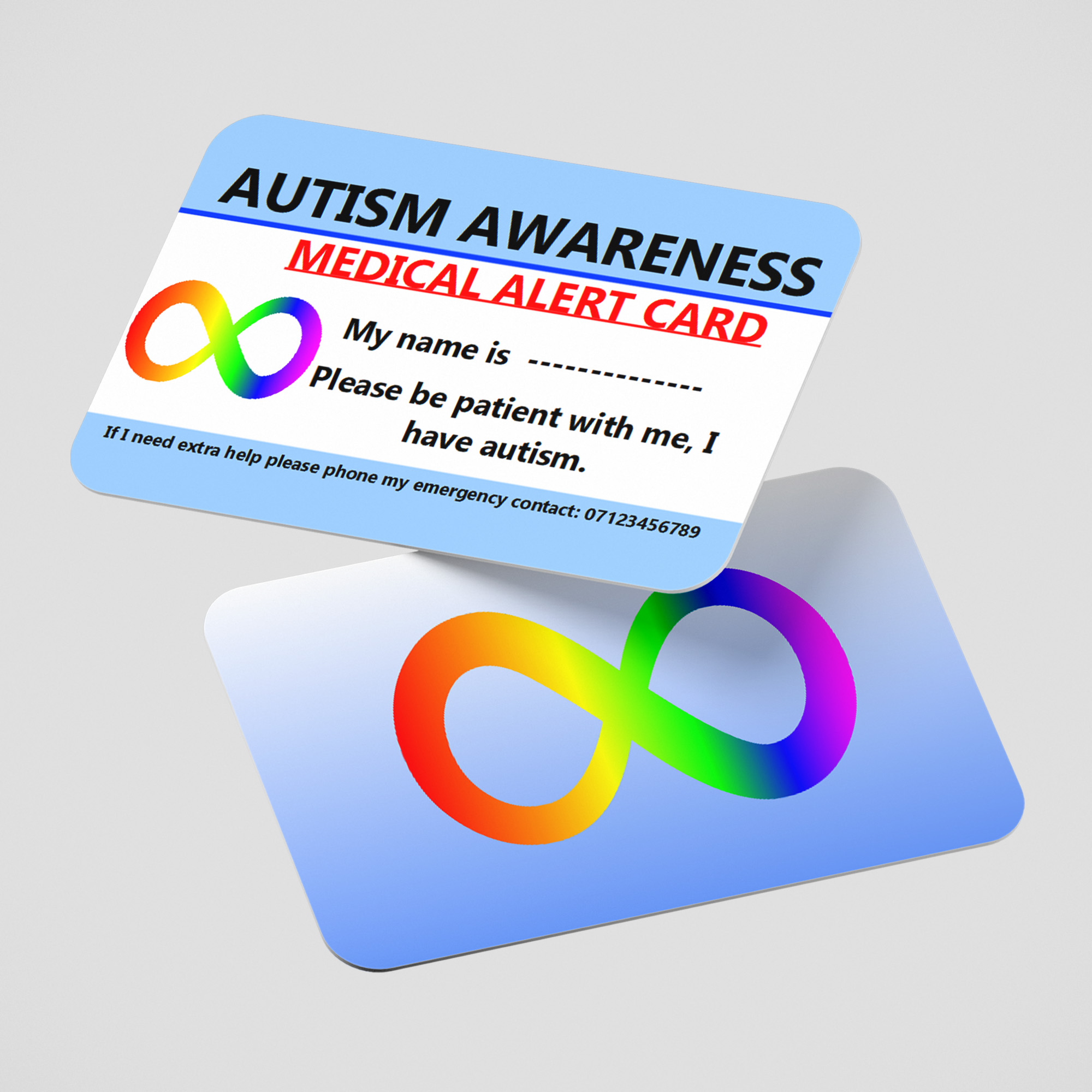 Autism Awareness Medical Card AS2 - Image 2