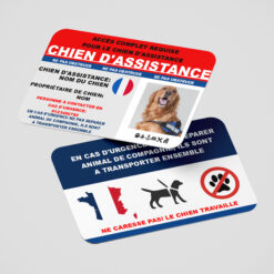 Assistance Dog Card - FRENCH - Carte Chien d'Assistance