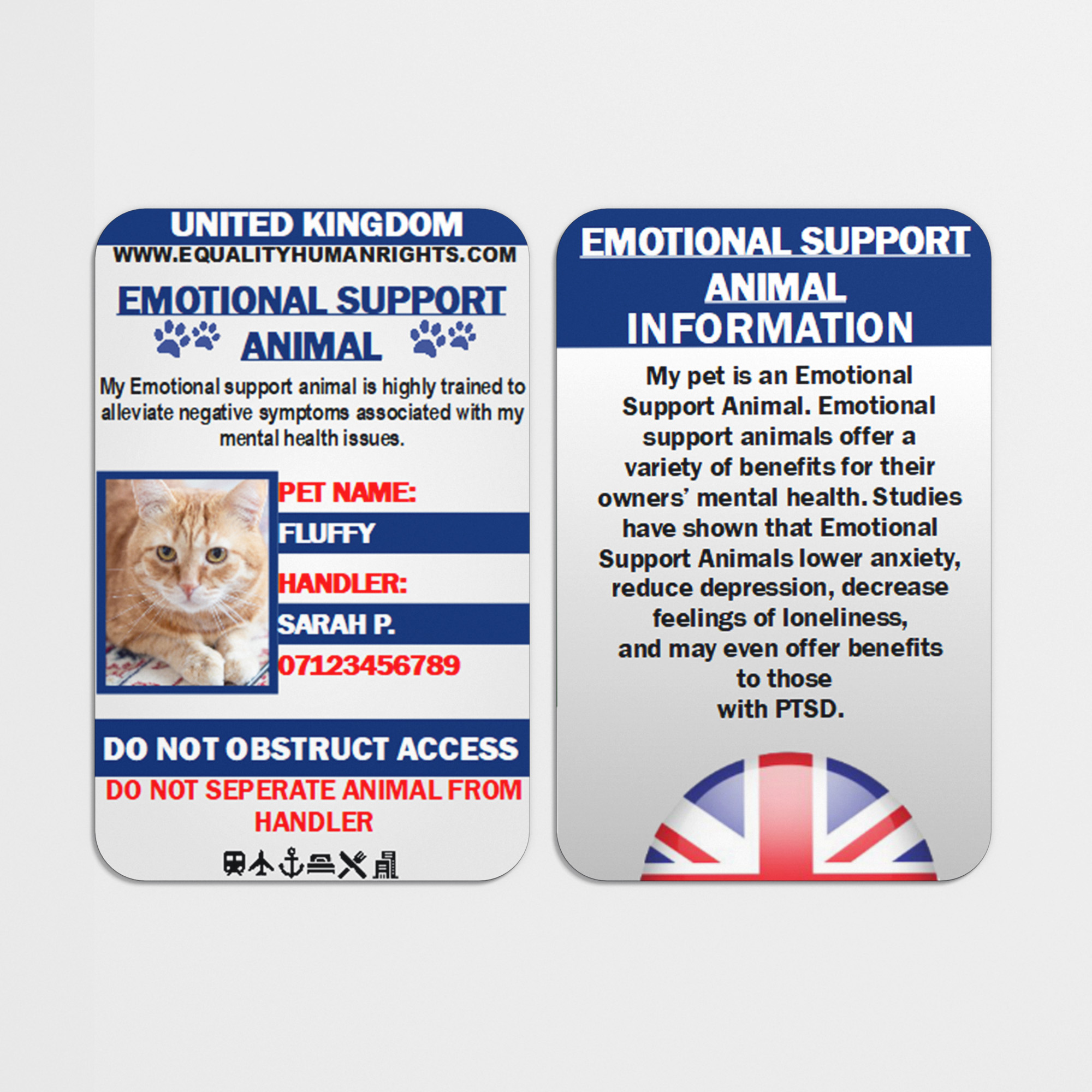 Emotional Support Animal Card