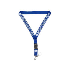 blue assistance dog lanyard