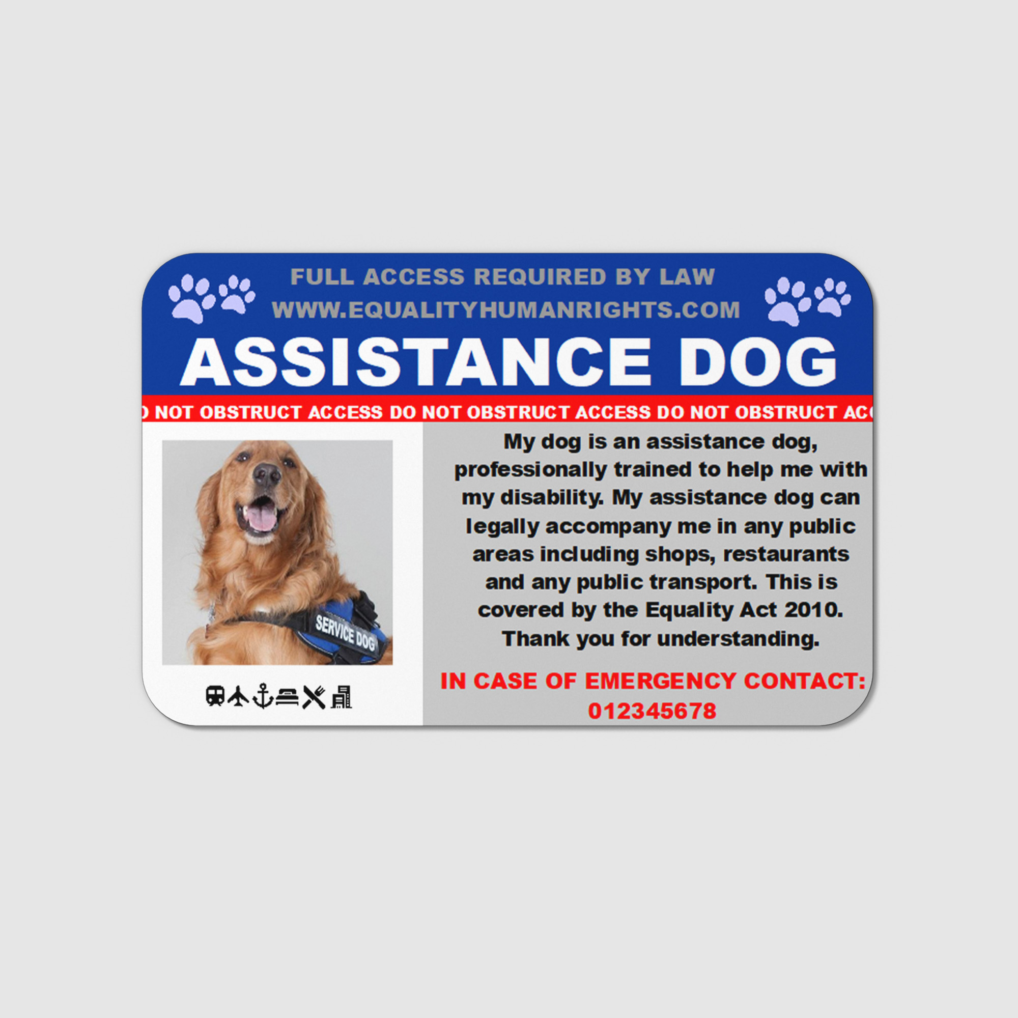 Assistance Dog Card AD28 - Image 2