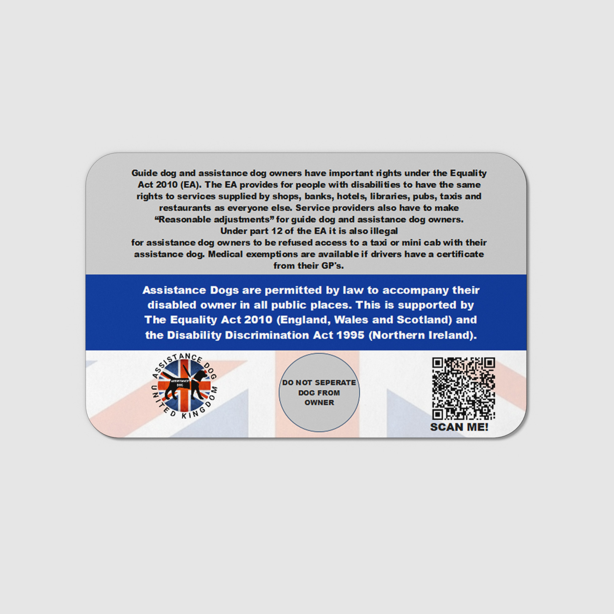 Assistance Dog Card AD28 - Image 3
