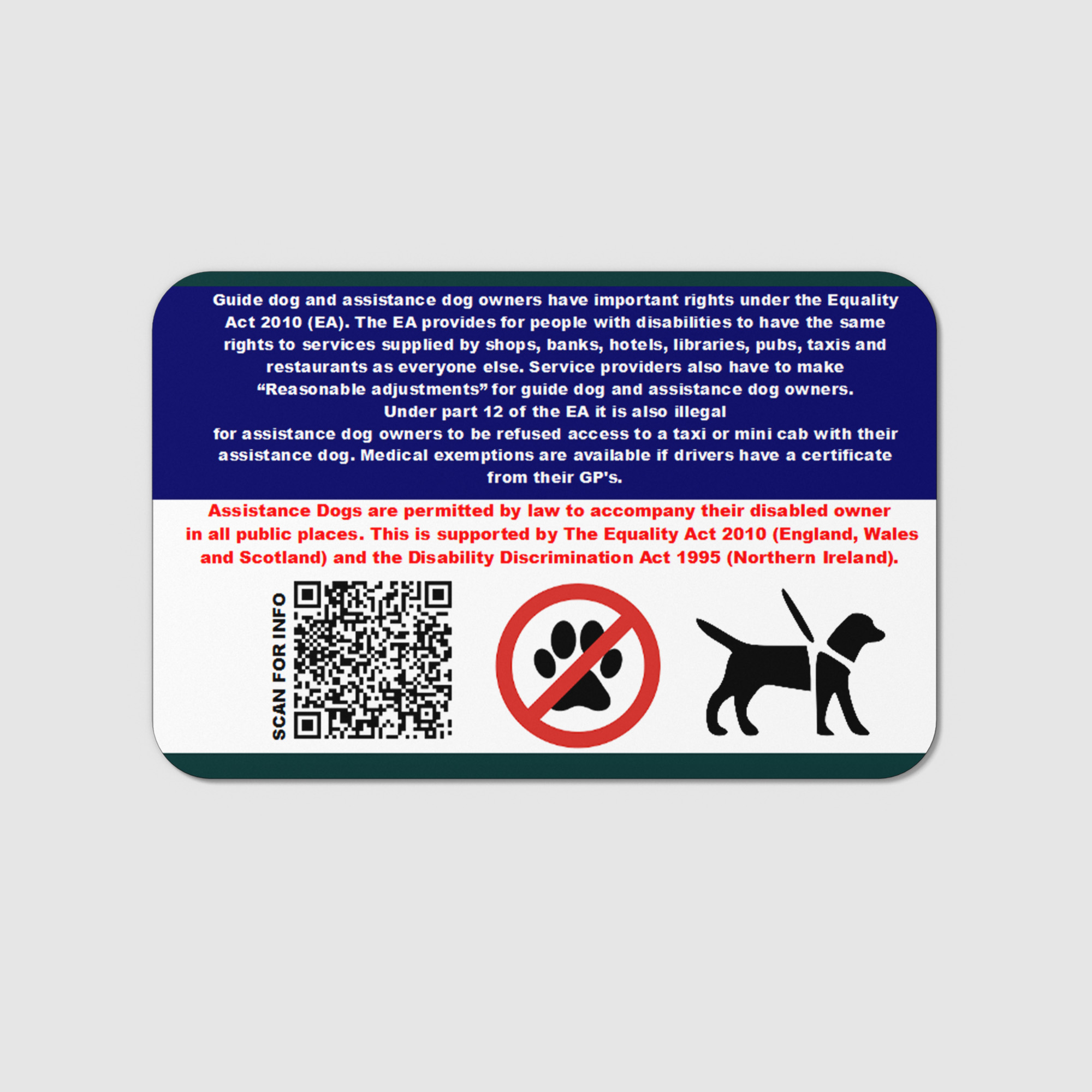 Assistance Dog Card AD30 - Image 3