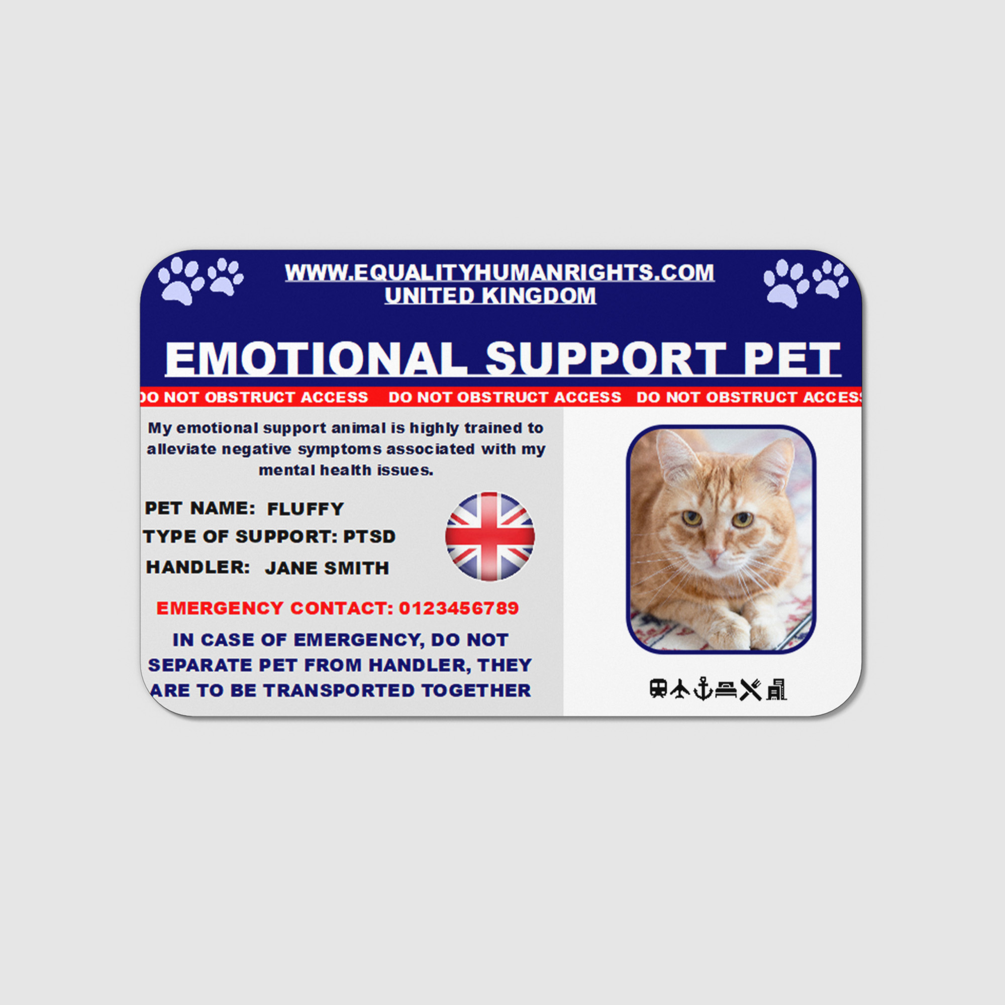 Emotional Support Pet ID Card AC6 - Image 2